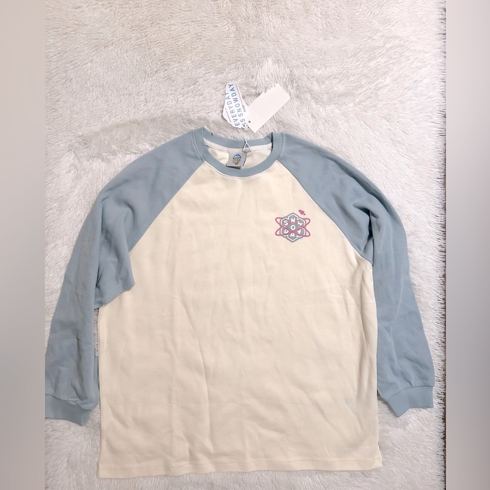 SnowDay Waffle Knit Raglan Shirt - Picture 3 of 12